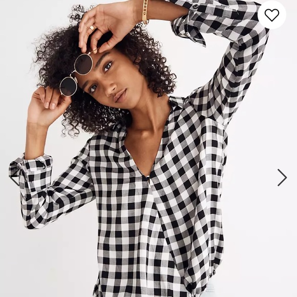 Wrap-Front Shirt in Buffalo Check - Picture 3 of 7